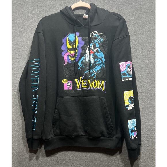 Vintage Marvel Comic Venom from Spider-Man Retro Mens Hoodie Size M - Picture 2 of 12